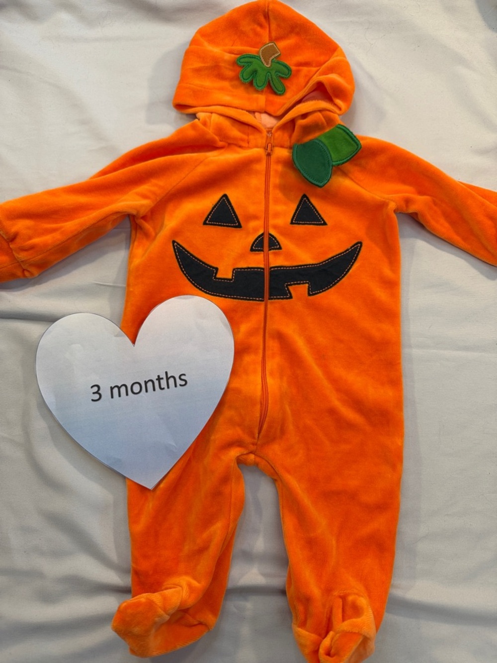 Koala Baby - Footed Velour Hooded Halloween bunting bag one  piece. Size 3 mo